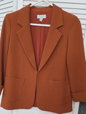 Tahari Rust Orange Women's Blazer Jacket